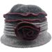 Womens Wool Vintage Cloche Hat - Light Grey Top