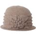 Womens Wool Vintage Cloche Hat - Camel