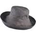 Womens Wide Brim Summer Sun Hat - Black Up