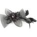 Womens Feathered Fascinator Hat - Black