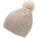 Faux Fur Pompom Beanie - Yellow