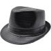 Faux Leather Trilby Hat