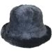 Black Faux Fur Bucket Hat