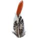 Rustic Patterned Real Feather 10CM (12pcs)