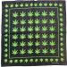 Black Green Hemp Design Bandana (12pcs)