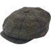 Checked Wool Newsboy Cap