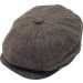 Classic Wool Grey Herringbone Newsboy Cap