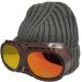 Mens Knitted Woolly Beanie with Goggle