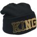 KING/QUEEN Black Knitted Woolly Beanie