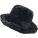 Adjustable Long Brim Faux Fur Bucket Hat