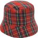 Tartan Pattern Fisherman Bucket Hats (12Pcs)