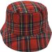 Tartan Pattern Cotton Fisherman Bucket Hats (12Pcs)