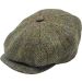 Checked Herringbone Newsboy Cap