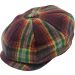 Multicolour Checked Newsboy Cap