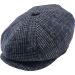 Checked Wool Newsboy Cap