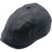 Faux Leather 6-Panel Flat Cap