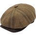Herringbone Wool Blend Newsboy Cap