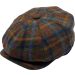 Multi-Coloured Wool Tweed Newsboy Cap