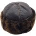 6-Panel Leather Hat with Sheep Fur