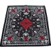 Gothic Skull & Red Rose Bandana (12Pcs)