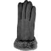Womens Faux Fur Black Gloves (12pcs)