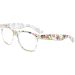 Clear Flowery Wayfarer Sunglasses