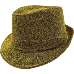 Fancy PVC Glitter Trilby Hat (12Pcs)