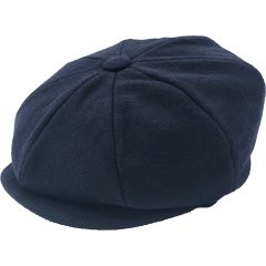 Classic Wool Navy Newsboy Cap