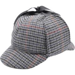 Sherlock Holmes Deerstalker Houndstooth Hat