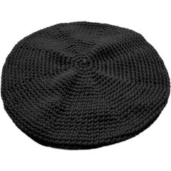 Large Knitted Black Rasta Hat