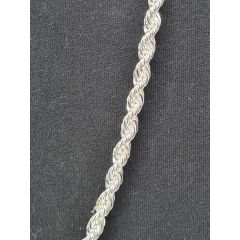 Medium-Sized Silver Rope Chain (12Pcs)