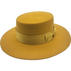 Classic Wool Felt Boater Hat