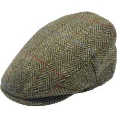 Herringbone Checked Flat Cap