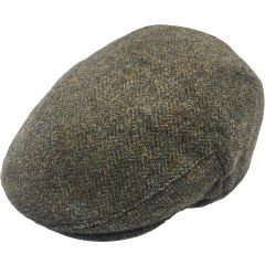 Herringbone Checked Flat Cap