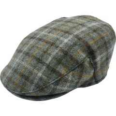 Classic Checked Wool Flat Cap