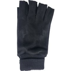 Black Suede look Fingerless Gloves (12Pcs)