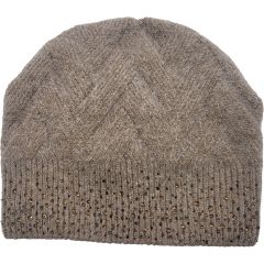 Women's Crisscross Knit Angora Beanie