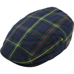 Scottish  Blue Tartan Flat Cap