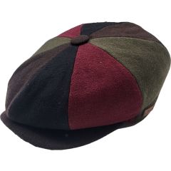 Wool Patchwork Newsboy Caps