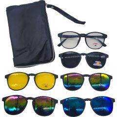 Rubber Matte Oval Shape Sunglasses (12Pcs)