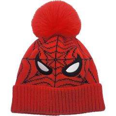 kids Spiderman Pompom Beanie (12Pcs)