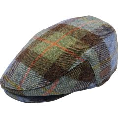 100% Wool Checked Flat Cap