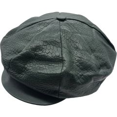 Big Apple Leather Newsboy Cap