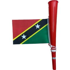 Fancy Plain Vuvuzela Horn with Flags (12Pcs)