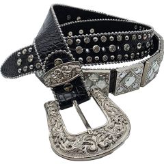 Genuine Leather Handmade Western Crystal Belt