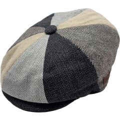 Patchwork Eight Panel Newsboy Cap