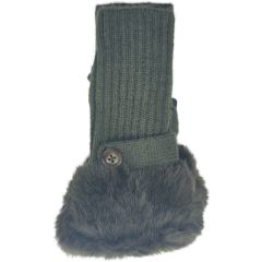 Women’s Stretchy Fabric Gloves with Faux Fur Cuff (12Pcs)