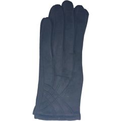 Womens Black Winter Fabric Gloves (12Pcs)