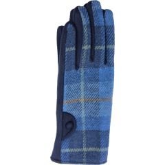 Women’s Check Pattern Fabric Gloves (12Pcs)