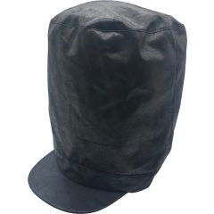 Faux Leather Peaked Long Rasta Hat
